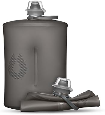 HydraPak Stow - Collapsible Backpacking Water Bottle (350ml, 500ml, 1L) - BPA Free, Ultra Light, Spill-Proof Twist Cap