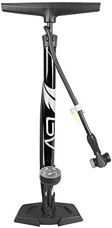 BV Bicycle Pump Durable Bike Floor Pump 17/24 inch Smart Valve Head, 160 psi, Automatically Reversible Presta and Schrader