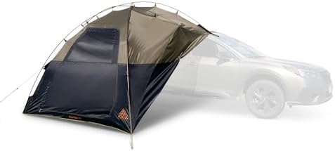 Kelty Highroads Overlanding Shelter - Universal Mount Car Camping Tent with Large Zippered Entry, Aluminum Frame, Adjustable Walls and Windows, UV Protection, Rainproof, Stuff Duffel Included, 2024