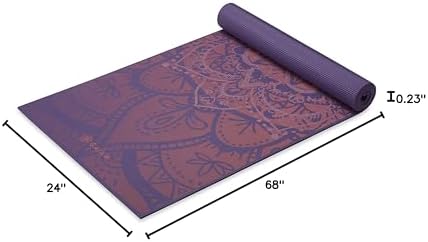 Gaiam Yoga Mat - Premium 6mm Print Extra Thick Non Slip Exercise & Fitness Mat for All Types of Yoga, Pilates & Floor Workouts (68"L x 24"W x 6mm Thick)