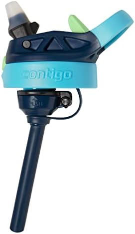 Contigo Kids Water Bottle with Redesigned AUTOSPOUT Straw, 14oz., 2 Pack, Blueberry and Blue Raspberry & Blueberry and Blue Raspberry with Cosmos
