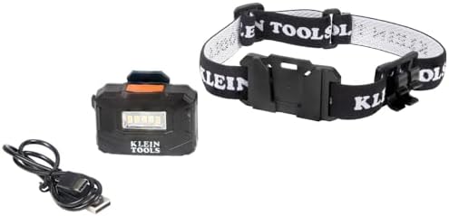Klein Tools 56049 Rechargeable Headlamp / LED Lights, Adjustable Fabric Strap with Marker / Pencil Holder, 260 Lumens, for Work and Outdoors
