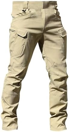 Tactical Pants for Men Water Resistant Hiking Cargo Pants Multi Pockets Stretch Waterproof Quick Dry Work Pants
