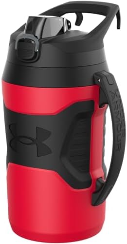 Under Armour Half Gallon Water Bottle Insulated, 64oz Insulated Water Bottle with Handle, Sports Water Jug, Fence Hook, Leak Resistant, for Baseball, Football & More
