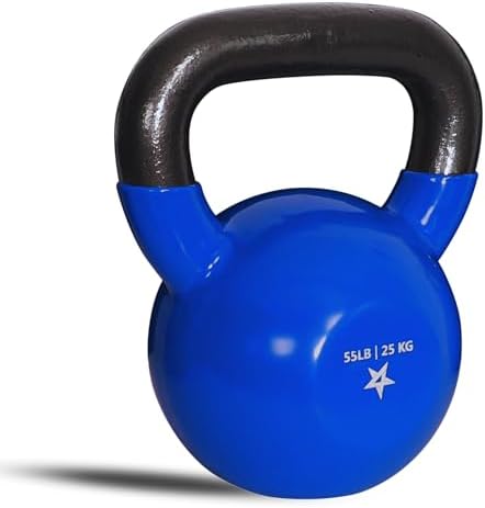 Yes4All 5-65lbs Kettlebells Vinyl Coated Cast Iron for Dumbbell Weights Exercises, Gym, Fitness, Full Body Workout Equipment Push up, Grip and Strength Training