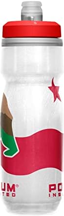 CamelBak Podium Chill Insulated Bike Water Bottle - Easy Squeeze Bottle - Fits Most Bike Cages - 21oz, California