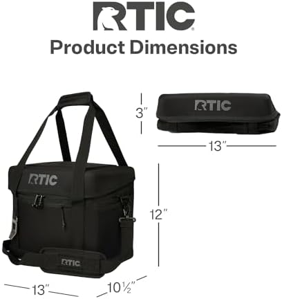 RTIC 28 Can Everyday Cooler, Soft Sided Portable Insulated Cooling for Lunch, Beach, Drink, Beverage, Travel, Camping, Picnic, for Men and Women