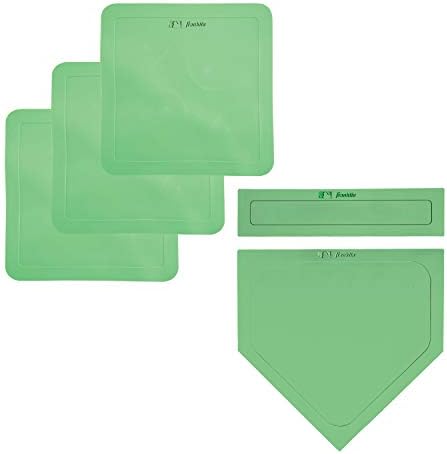 Franklin Sports MLB Throw Down Baseball Bases with Home Plate + Pitcher's Rubber - Backyard Rubber Base Set Perfect for Baseball, Teeball + Kickball