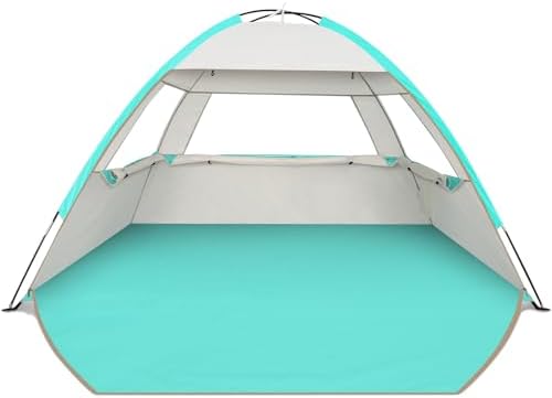 Venustas Beach Tent Sun Shelter for 3/4-5/6-7/8-10 Person, UPF 50+ UV Protection Beach Canopy, Lightweight and Easy Setup Cabana, Portable Beach Shade Tent