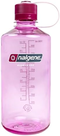 Nalgene Sustain Tritan BPA-Free Water Bottle Made with Material Derived from 50% Plastic Waste (using ISCC certified mass balance), 32 OZ, Narrow Mouth, Cosmo