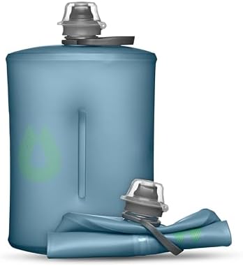 HydraPak Stow - Collapsible Backpacking Water Bottle (350ml, 500ml, 1L) - BPA Free, Ultra Light, Spill-Proof Twist Cap