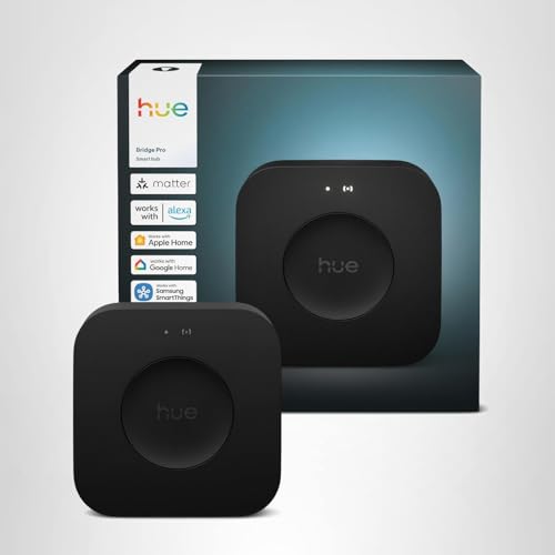 Philips Hue Bridge Pro, Smart Light Hub, Wireless, Advanced Encryption, Supports 150+ Lights & 50+ Accessories, Works with Apple Home, Alexa, Google, Samsung SmartThings