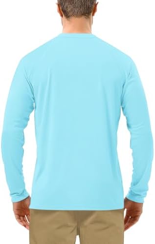 Roadbox Mens UPF 50+ UV Sun Protection Shirts Outdoor Long Sleeve SPF Rash Guard for Fishing Hiking Swimming Running