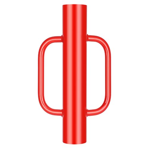 Gtongoko 18LB T Post Driver with Handles Heavy Duty Fence Post Driver Post Pounder for T-Posts,U Channel,Metal Post and Sign Post Pole Driver Tool,17 Inch Red