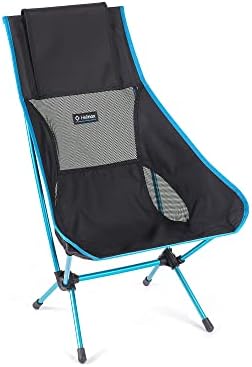 Helinox Chair Two Ultralight, High-Back, Collapsible Camping Chair, Black, with Pockets