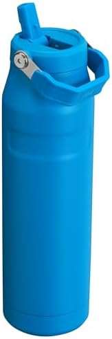 Stanley IceFlow Flip Straw 2.0 Water Bottle 36 OZ | Built-In Straw with Larger Opening | Lightweight & Leak-Resistant | Insulated Stainless Steel | BPA-Free | Azure