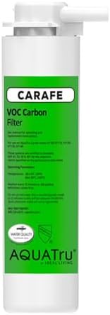 AquaTru Carafe Replacement VOC Filter with (Stage 4) for AquaTru Carafe Countertop Reverse Osmosis Water Filter Purification System | Certified to remove PFAS and other chemicals