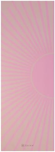 Gaiam Yoga Mat - Premium 6mm Print Extra Thick Non Slip Exercise & Fitness Mat for All Types of Yoga, Pilates & Floor Workouts (68"L x 24"W x 6mm Thick)