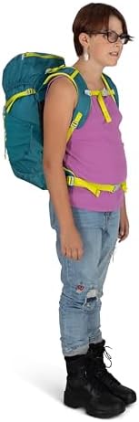 Osprey Jet 28L Kid's Hiking Backpack, Green Canopy