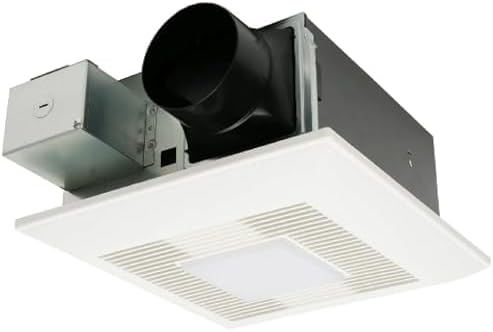 Panasonic FV-0511VFL1 WhisperFit DC Retrofit Ventilation Fan with Light, Dimmable LED Light and Nightlight, 50, 80 or 110 CFM, Quiet Energy Star Certified Energy-Saving Ceiling Mount Fan