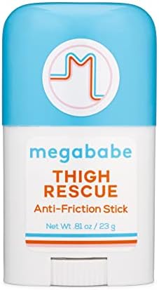Megababe Thigh Rescue Anti-Chafe Stick Vacation Spring Break Essentials | Prevents skin chafe & irritation | Thighs, arms, bra-lines & more