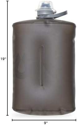 HydraPak Stow - Collapsible Backpacking Water Bottle (350ml, 500ml, 1L) - BPA Free, Ultra Light, Spill-Proof Twist Cap