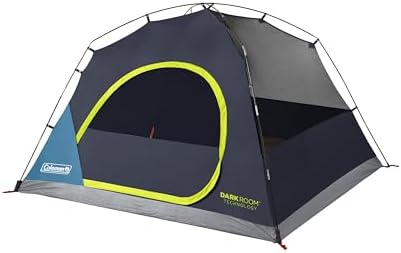 Coleman 4-Person Dark Room Skydome Camping Tent, Blue