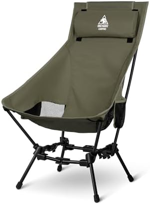 OneTigris Dragonhide Oversized Camping Chair with Pillow Design, Comfortable Widened Seat Folding, 275 lbs Capacity