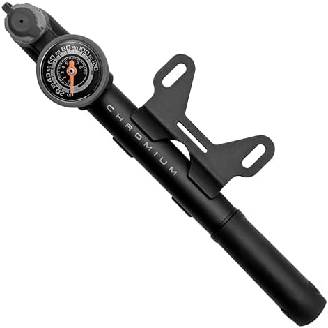 BV Mini Bike Pump Portable Frame Pump, Air Ball Pump Inflator with Ball Pump Needles, Fits Presta & Schrader- Smart Valve