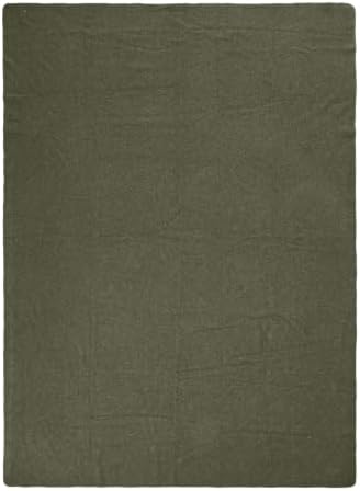 VEVOR Wool Camping Blanket, Large Warm Stadium Blanket, Flame Retardant, Great for Outdoors, Picnics, Hiking, Sports Events, Travel, Car & Bushcraft Survival Kits, 64" x 88", Army Green Wool Blankets