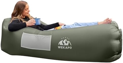WEKAPO Inflatable Lounger Air Sofa Hammock-Portable,Water Proof& Anti-Air Leaking Design-Ideal Couch for Backyard Beach Traveling Camping Picnics & Music Festivals