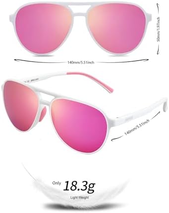 Polarized Aviator Sunglasses for Women Men Retro Trendy Sports Sunglasses for Outdoor UV400 Protection