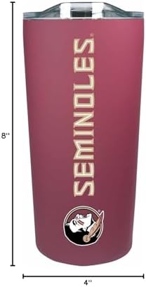 Campus Colors NCAA Stainless Steel Tumbler perfect for Gameday - 18 oz - Double Walled - Keeps Drinks Perfectly Insulated (Florida State Seminoles - Maroon)