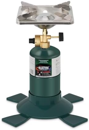 KOMAN Camping Propane Stove,Portable Camping Stove, Backpacking Stove Propane Camping Stove,10000BTU Single Burner Propane Stove for Outdoor Cooking,Fuel by 16 Oz Propane Cylinder (Fuel not Included)