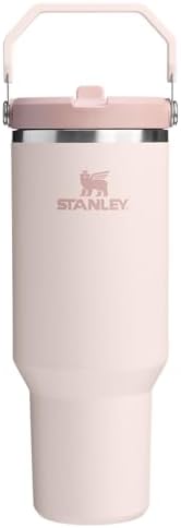 Stanley IceFlow 2.0 Flip Straw Tumbler with Handle 40 oz | Twist On Lid and Flip Up Straw | Leak Resistant Water Bottle | Insulated Stainless Steel | BPA-Free | Rose Quartz