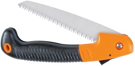 Fiskars Folding Hand Saw, 7" Pruning Saw with Power Tooth Blade with Triple Ground Teeth that Powers Through Wood Faster, Soft Grip Handle