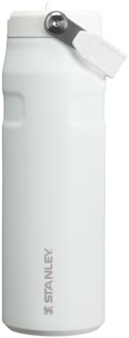 Stanley IceFlow Flip Straw 2.0 Water Bottle 24 OZ | Built-In Straw with Larger Opening | Lightweight & Leak-Resistant | Insulated Stainless Steel | BPA-Free | Frost