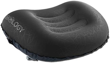 TREKOLOGY Ultralight Inflatable Camping Travel Pillow - ALUFT 2.0 Compressible, Compact, Comfortable, Ergonomic Inflating Pillows for Neck & Lumbar Support While Camp, Hiking, Backpacking