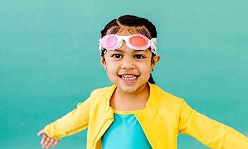 Splash Place SWIM GOGGLES with Fabric Strap - Adult & Kids Swim Goggles - PINKS & PURPLES