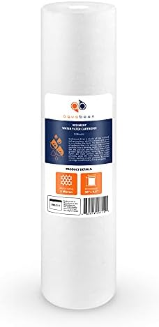 Aquaboon 5 Micron 20 x 4.5 Whole House Sediment Filter Cartridge 20 inch Water Filter Replacement Compatible with DGD-5005-20, FP25B, AP810-2, 2-Pack