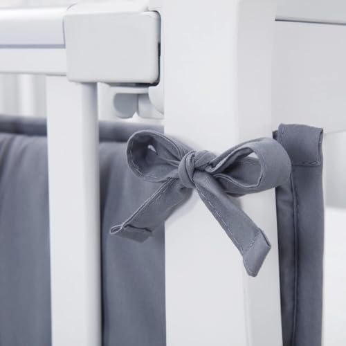 Breathable and Soft 4 in 1 Cushion, Four-Piece Thickened Anti-Collision Pad for Side (White) (Gray)