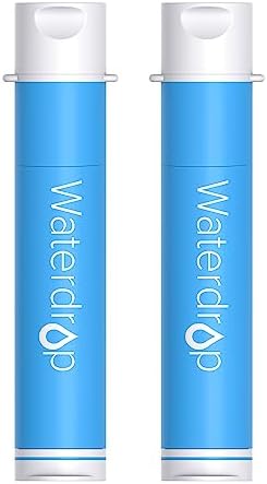 Waterdrop Gravity Water Filter Straw, Camping Water Filtration System, Water Purifier Survival for Travel, Backpacking and Emergency Preparedness, 1.5 gal Bag, 0.1 Micron, 5 Stage Filtration, Blue