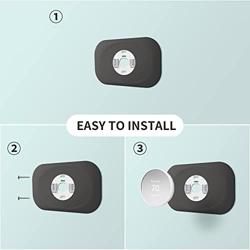 Petrichor Nest Thermostat Wall Plate - Compatible With Google Nest 2020 - Trim Kit, Cover Accessory for Easy Installation - Charcoal