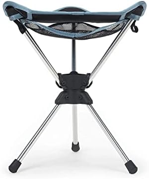 GRAND TRUNK Compass 360° Swivel Camping Stool – Ultra-Light, Foldable & Rotating Travel Chair – Compact & Durable for Outdoors, Hiking, and Fishing – Black