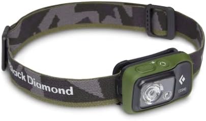BLACK DIAMOND Cosmo 350 LED Headlamp, Waterproof and Dimmable Battery Powered Headlamp for Camping, Hiking, Running, Work with Red Light Headlamp Mode