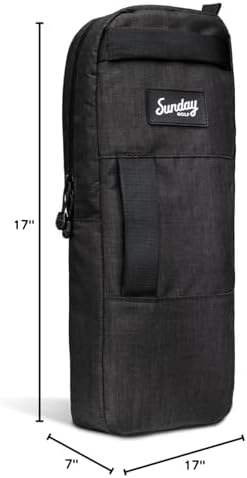 Golf Cooler Bag, Capacity for 7 Cans, Discrete, Water Resistant Zippers, Sleeves for Ice Packs, with 3 Grab Handles by Sunday Golf