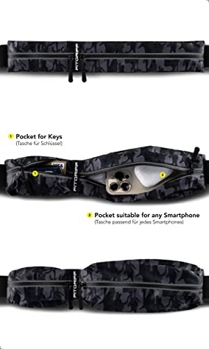 Fitgriff® Running Belt for Men & Women - Secure Jogging Pouch for Phone, Keys & Essentials - For All Cell Phones