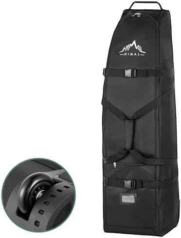 Himal Outdoors Soft-Sided Golf Travel Bag with Wheels - Heavy Duty 600D Polyester Oxford Wear-Resistant, Excellent Zipper Universal Size