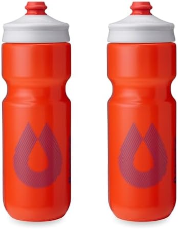 HydraPak Breakaway Surge Lightweight Bike Water Bottle 2-Pack (20oz, 25oz, 30oz) - High Flow, Cycling & Sports Squeeze Bottle