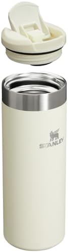 Stanley AeroLight Transit Bottle 16 oz | Locking Drink Through Lid | Leak Resistant Water Bottle or Coffee Travel Mug | Lightweight Insulated Stainless Steel | BPA-Free | Cream